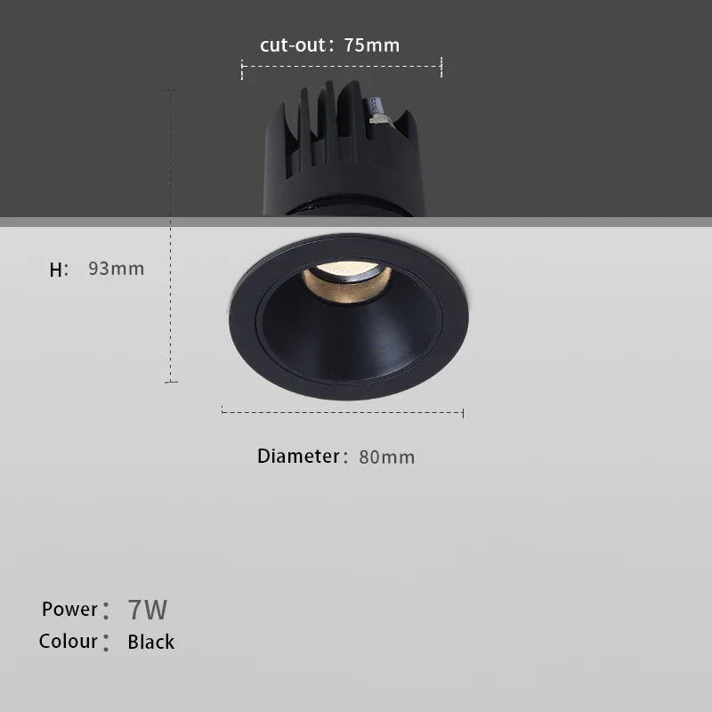 projecteurs led encastré spot 	foco lampe en aluminium