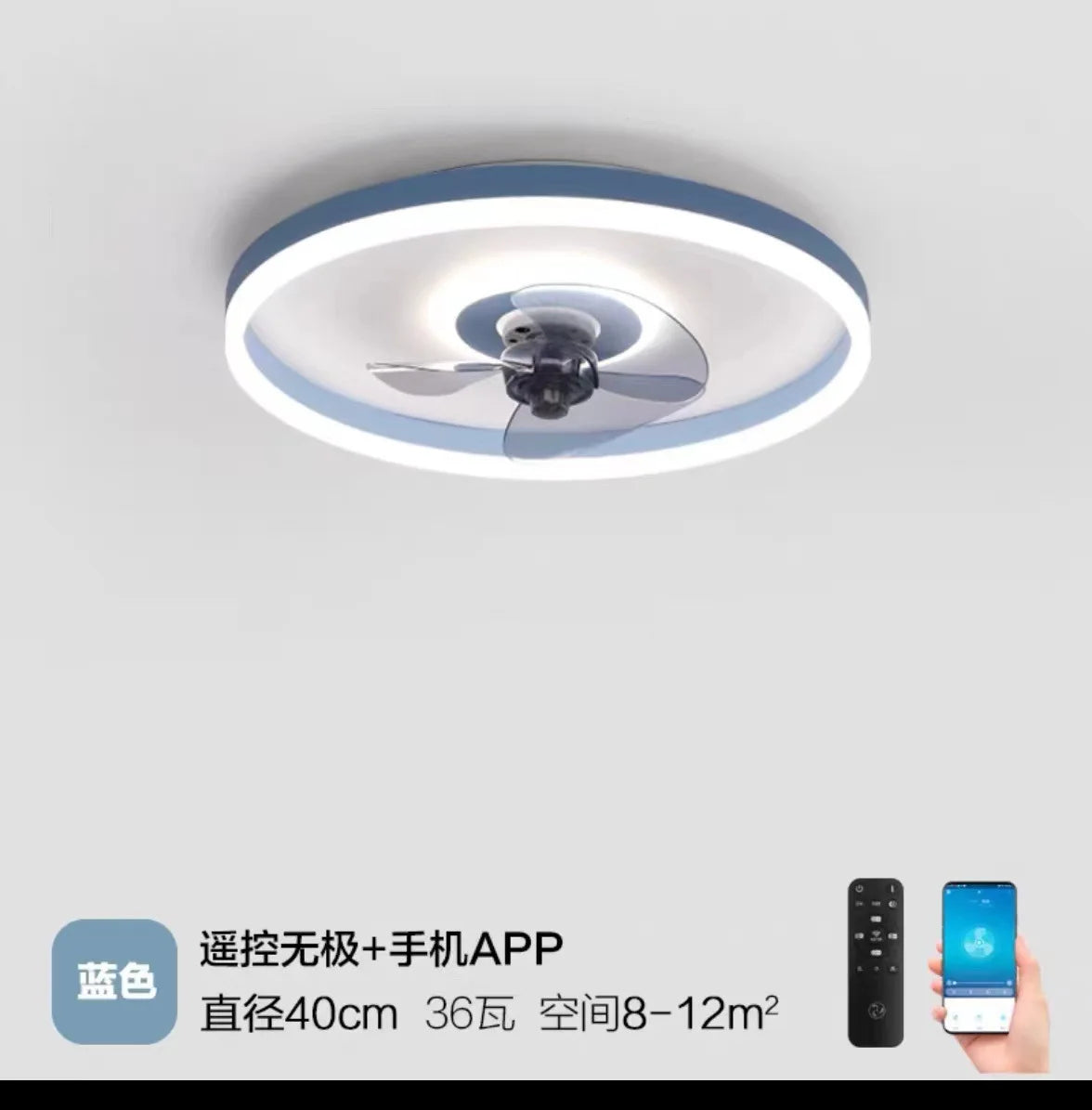 plafonnier led moderne avec ventilateur pour éclairage intérieur