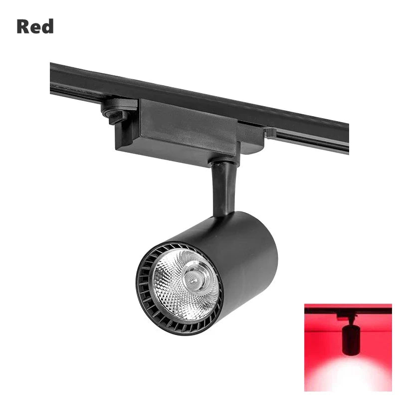 spot led rgb sur rail pour éclairage d'ambiance dynamique