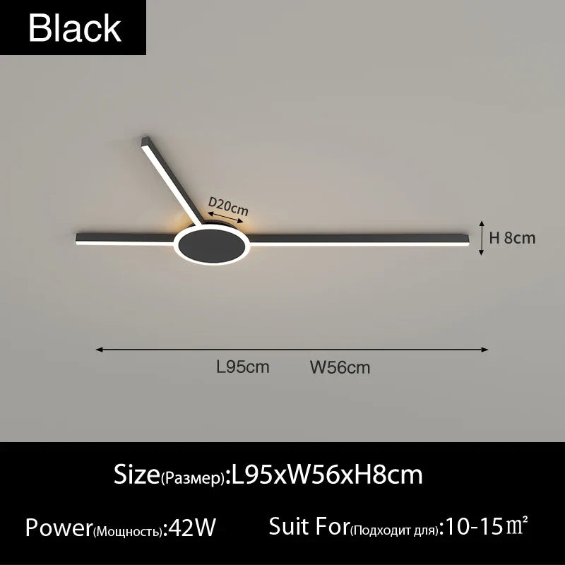 plafonnier LED décoratif géométrique pour intérieur moderne
