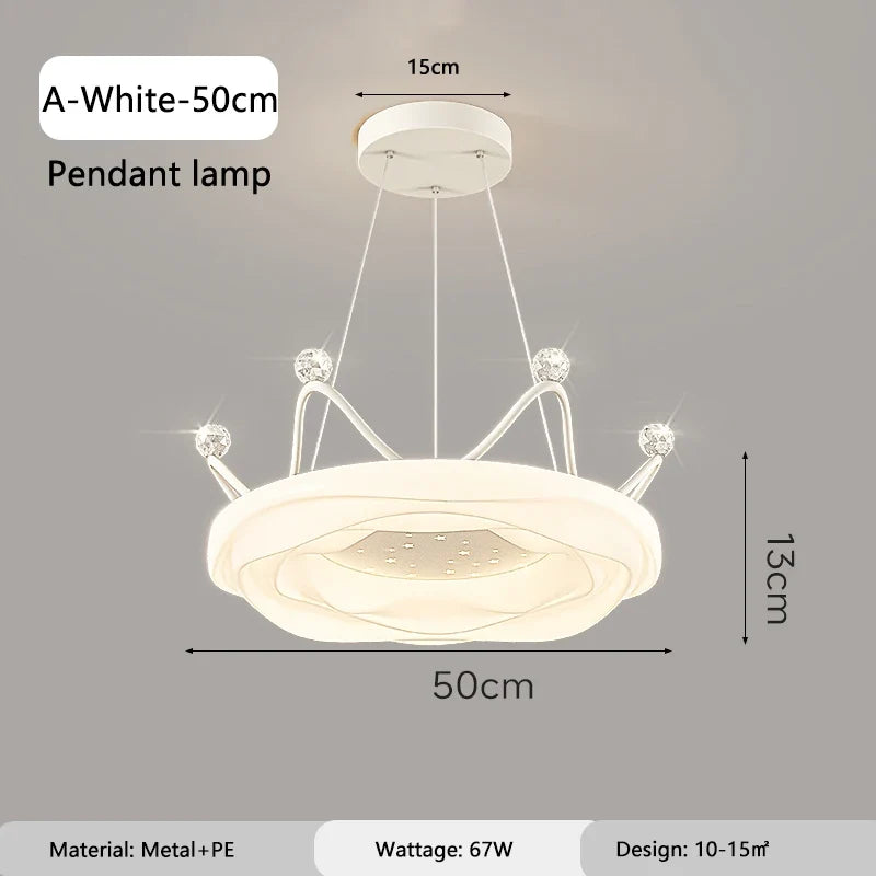 lustre romantique couronne pour chambre de petite fille