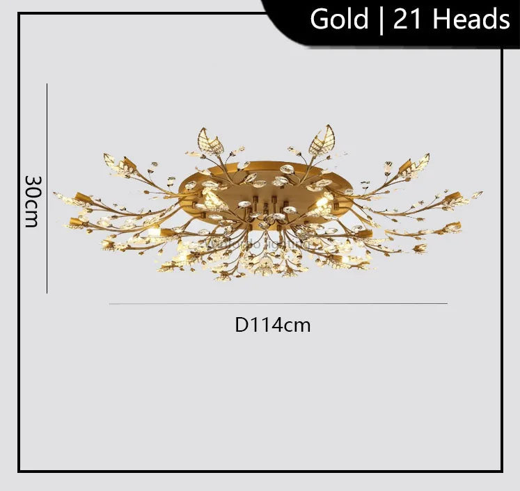 lustre moderne en cristal led winfordo pour éclairage intérieur