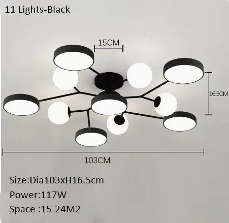 lustre led créatif pour éclairage intérieur moderne