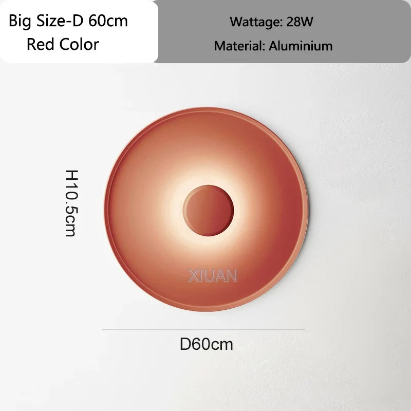 Designer Lamp Modern Round Ceiling Lamps Bedroom Ceiling Light White Red Green Living Room Atmosphere Wall Lights AC 220V 40cm