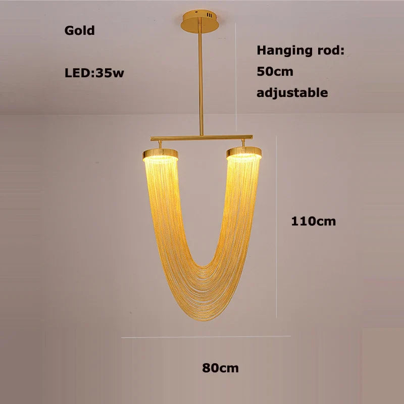 lustre vintage américain 2022 led suspension chrome or