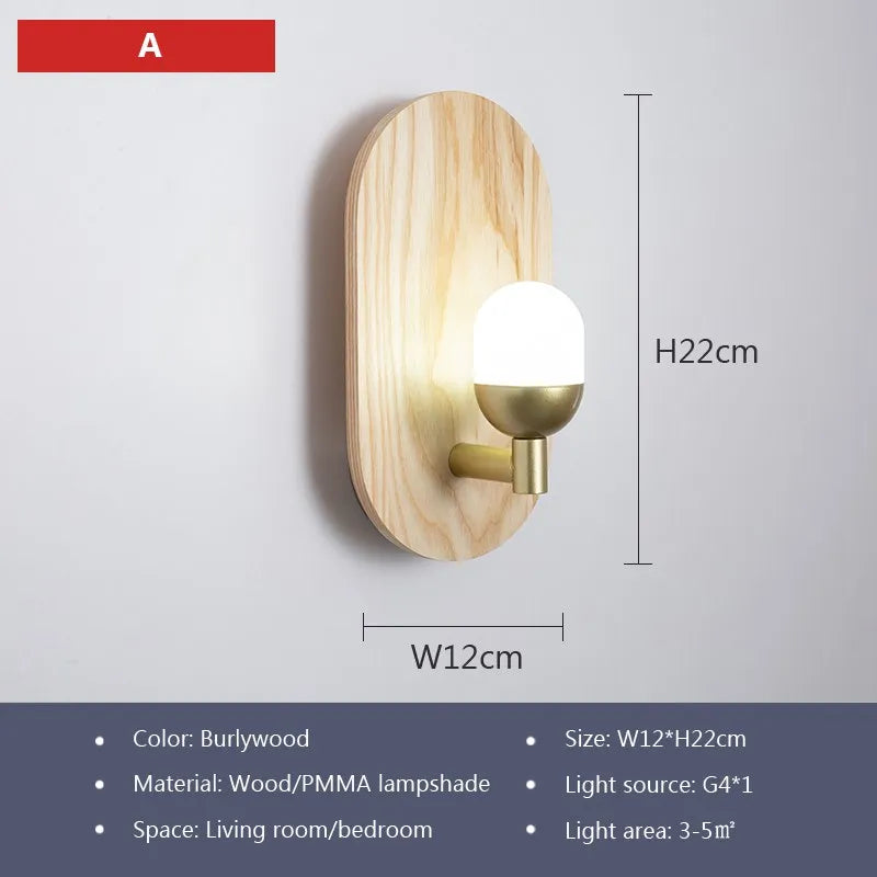 applique led bois bande décorative nordique maison