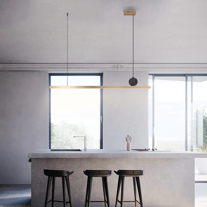 suspension led en acier inoxydable pour décoration moderne