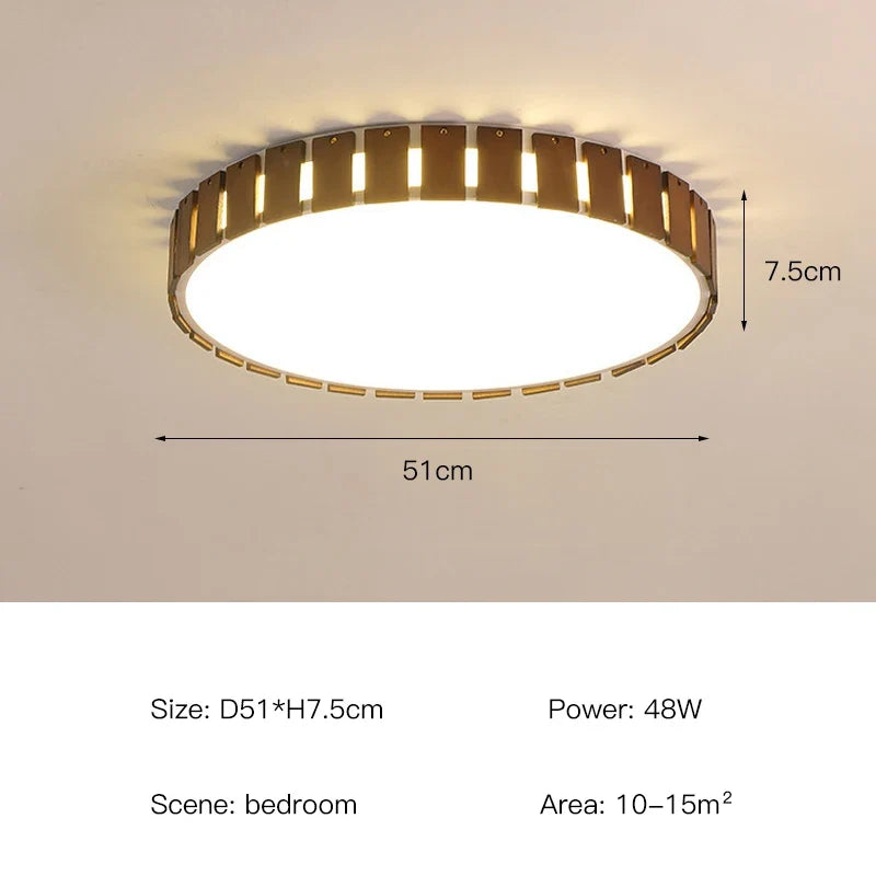 plafonnier moderne en bois pour décoration et éclairage intérieur