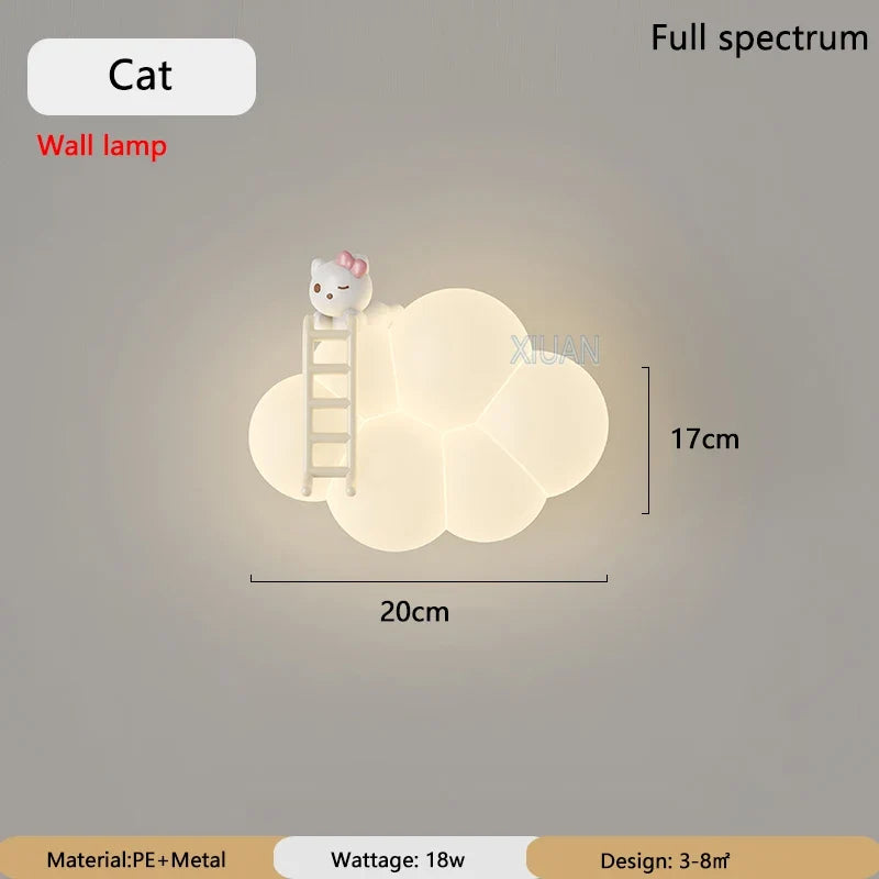 applique murale nuage créatif avec télécommande pour enfants