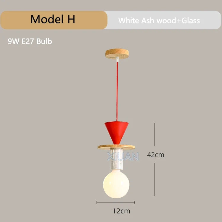 lustre en bois moderne avec led pour maison