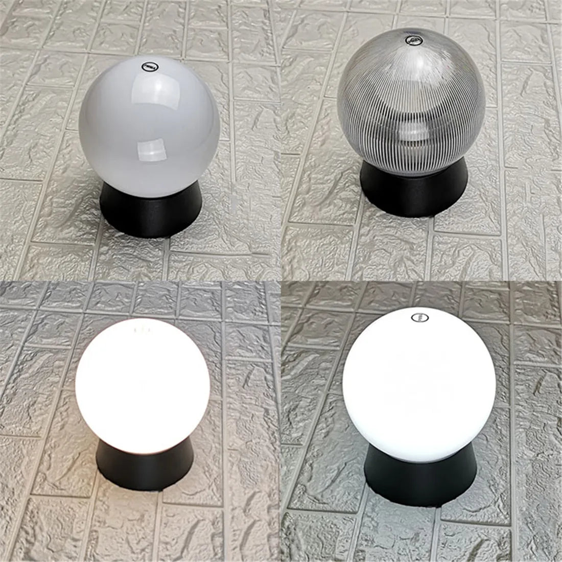 lampadaire extérieur globe noir pour éclairage de jardin et terrasse