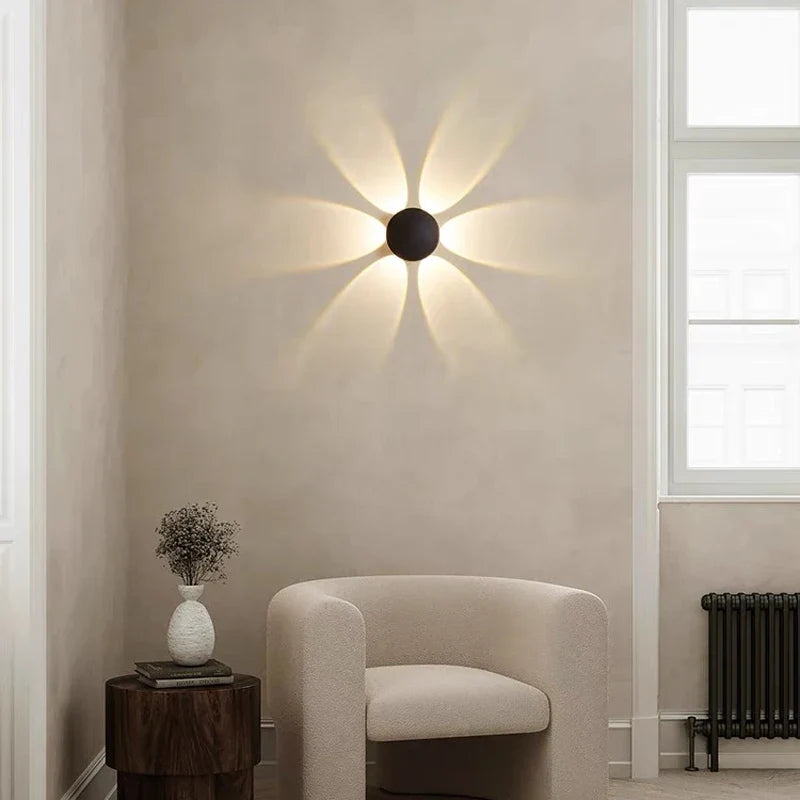 Hémisphère quatre côtés applique murale haut vers le bas Led 4W chevet couloir décor à la maison fond applique balcon jardin extérieur applique murale