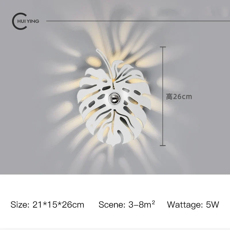 applique murale nordique en fer à led décorative pour intérieur élégant