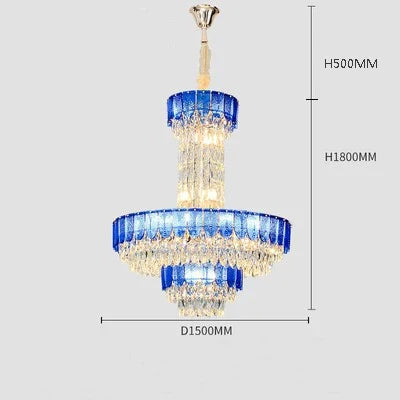 lustre en cristal de luxe pour hôtel et villa