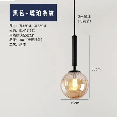 suspension moderne en verre pour décoration intérieure élégante
