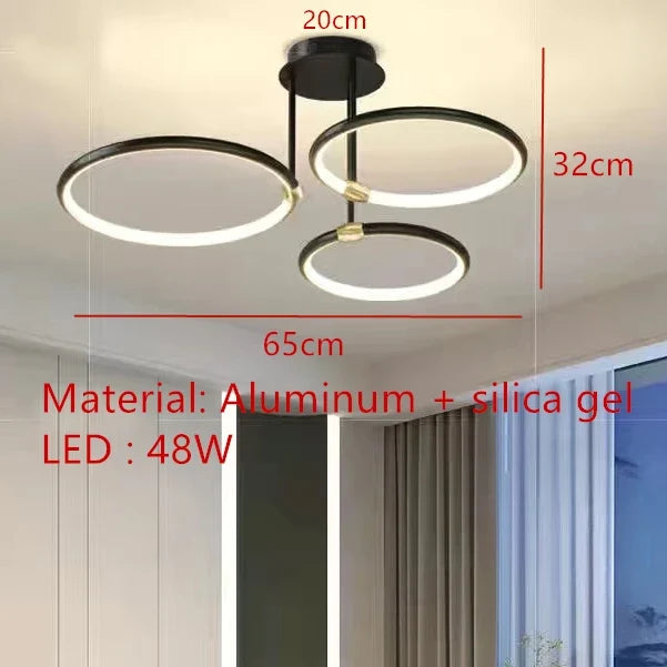 lustre led moderne avec télécommande et variateur pour intérieur