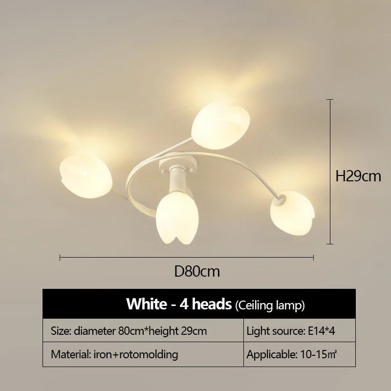 lustre orchidée à LED pour éclairage romantique et chaleureux