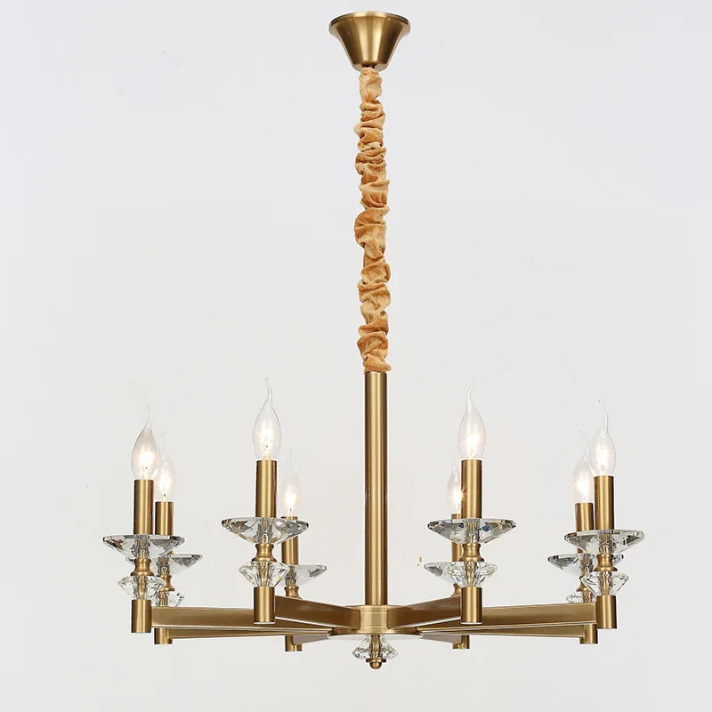 lustre en cristal style industriel européen rétro en fer