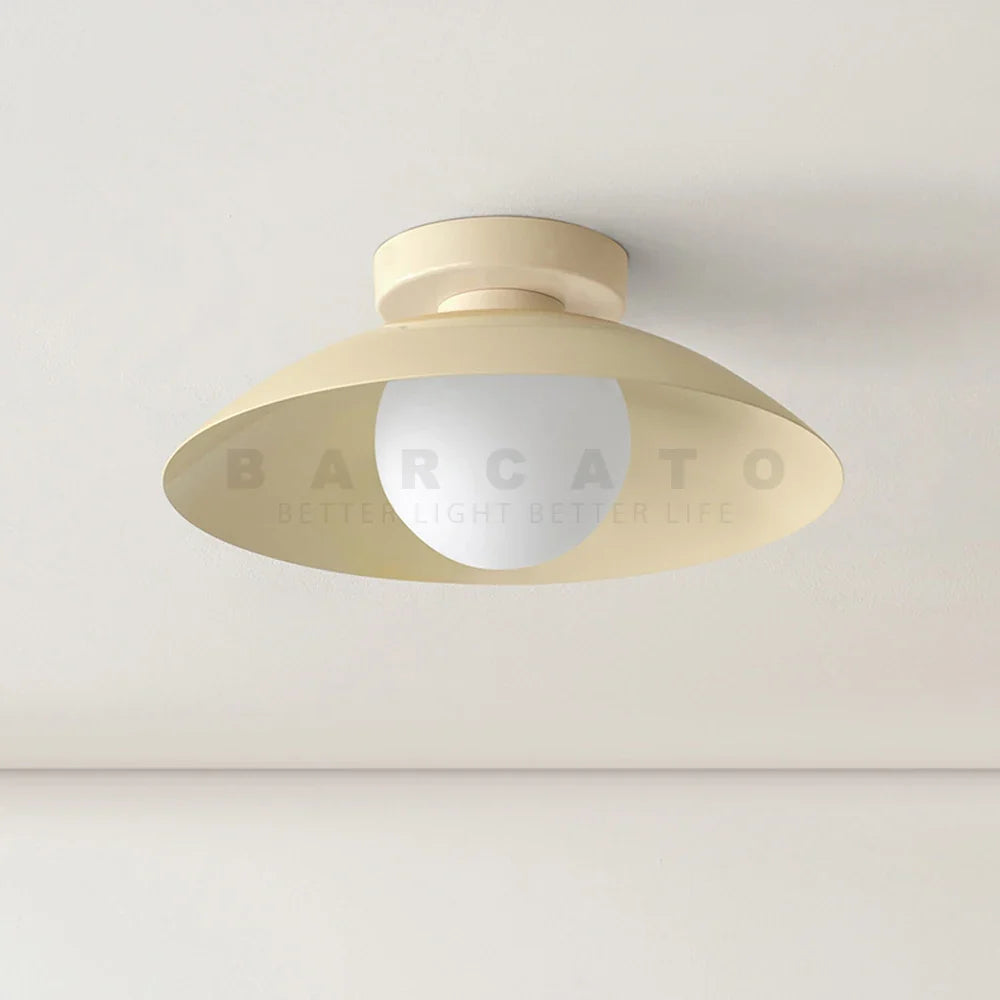 Plafonniers nordiques chambre d'enfants abat-jour en métal coloré 110V 220V Beige rouge G9 lampe moderne pour couloir allée intérieur créatif