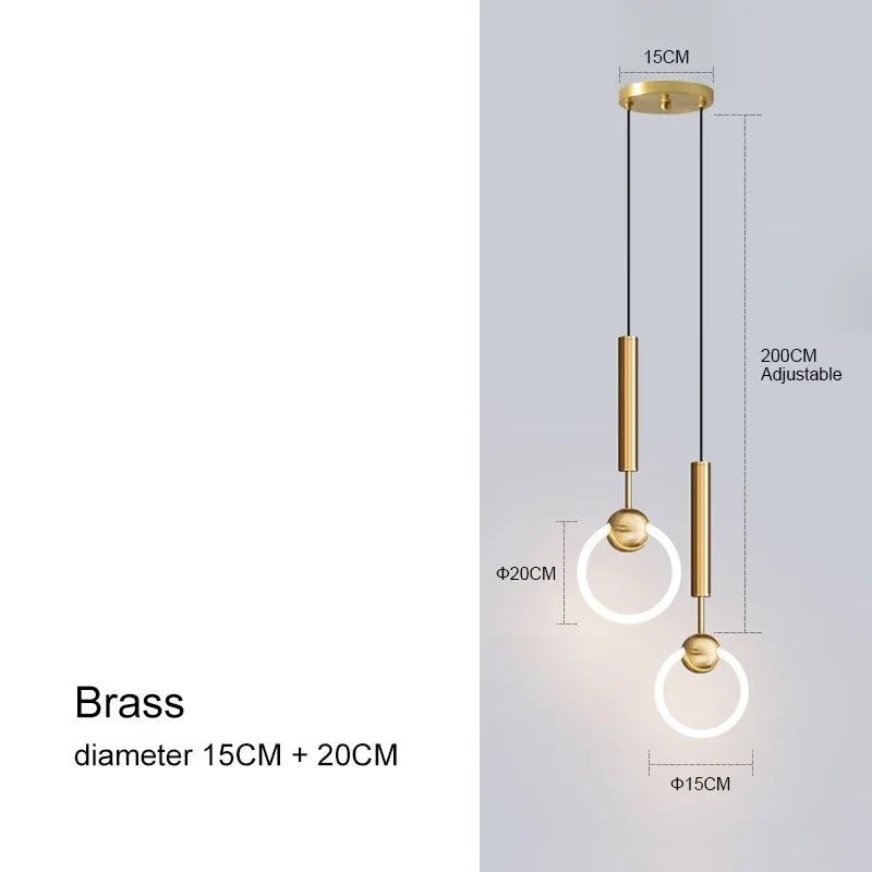 lustres led modernes luxueux lampes suspendues décoration