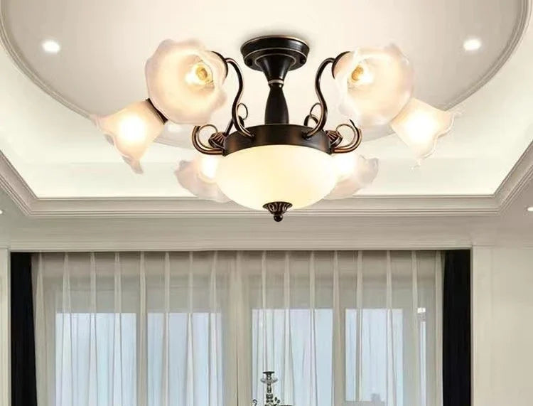 2023 European Iron Art Chandelier For Living Room And Restaurant High-end American Led Energy-saving Lamp Bedroom Ceiling Light