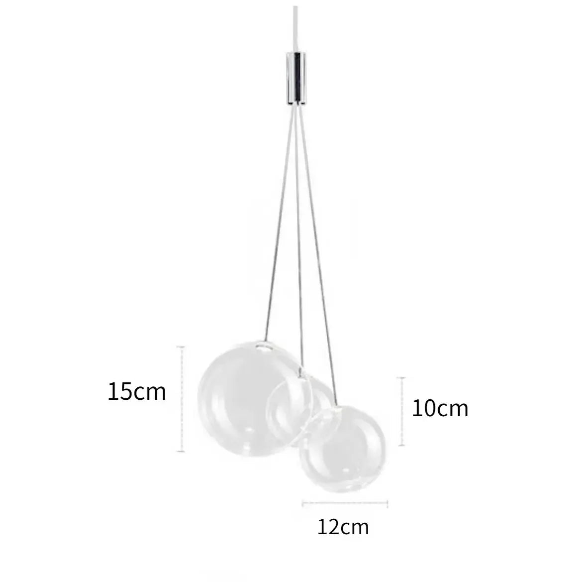 lustre en verre suspension design pour éclairage moderne