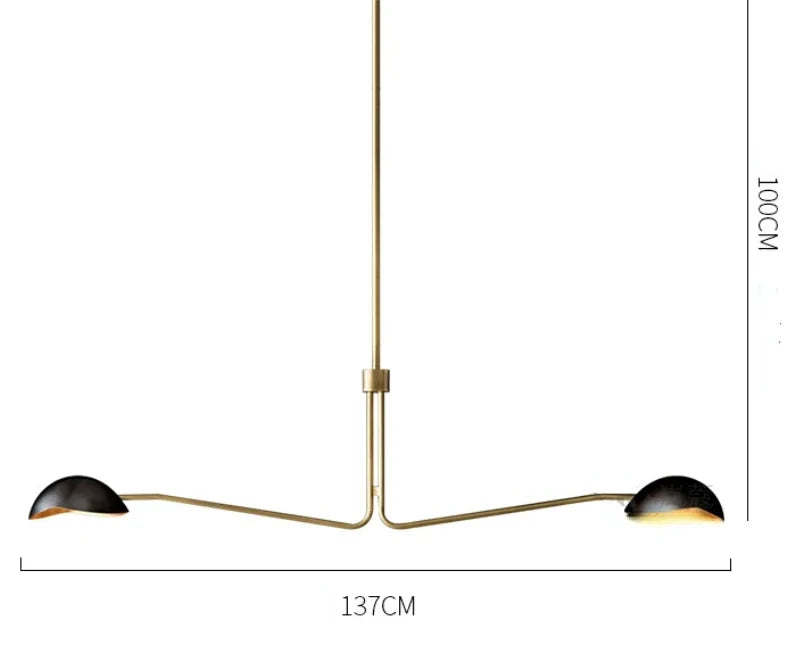 Lustre Moderne style néoclassique couleur cuivre