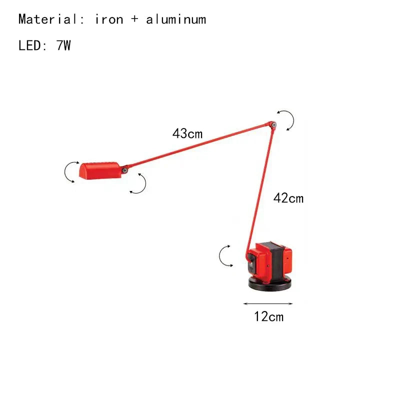 lampadaire led minimaliste long bras métal prise adaptée