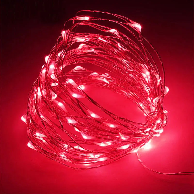 guirlande lumineuse led en fil de cuivre pour décorations de fête