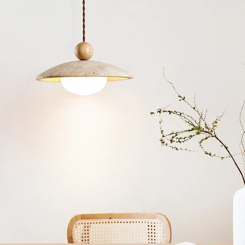 suspension à led en pierre style nordique pour décoration intérieure