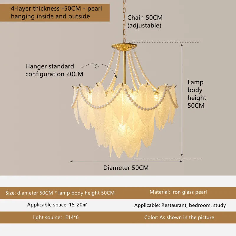 Modern luxury LED leaf dining room chandeliers Creative living room lights Bedroom, kitchen island decorative lighting fixtures