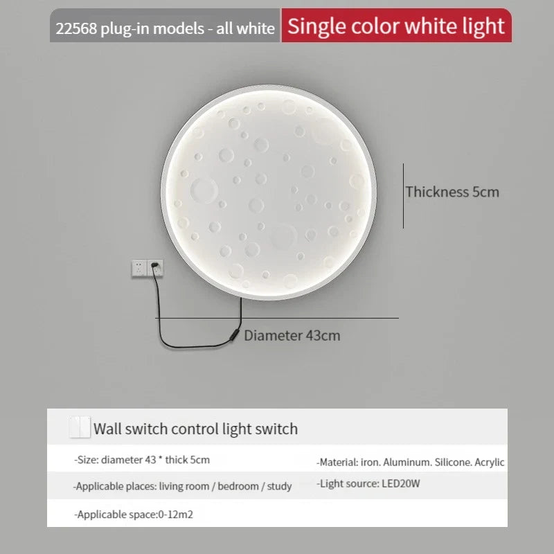 applique murale nordique moderne led rechargeable décorative