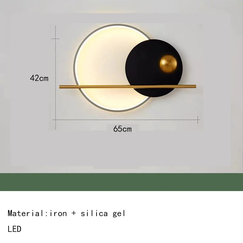 applique murale led minimaliste avec anneau pour restaurant