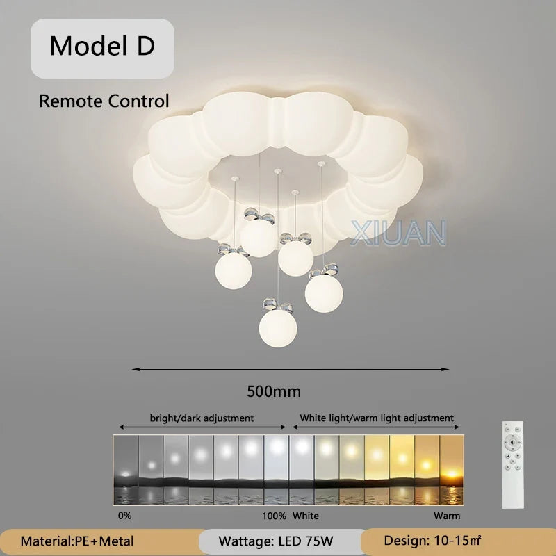 lustre suspendu créatif à bulles led pour enfants maternelle