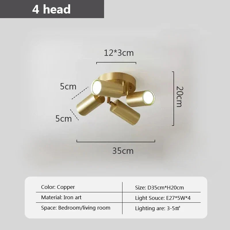 plafonnier led moderne avec projecteurs luminaire09
