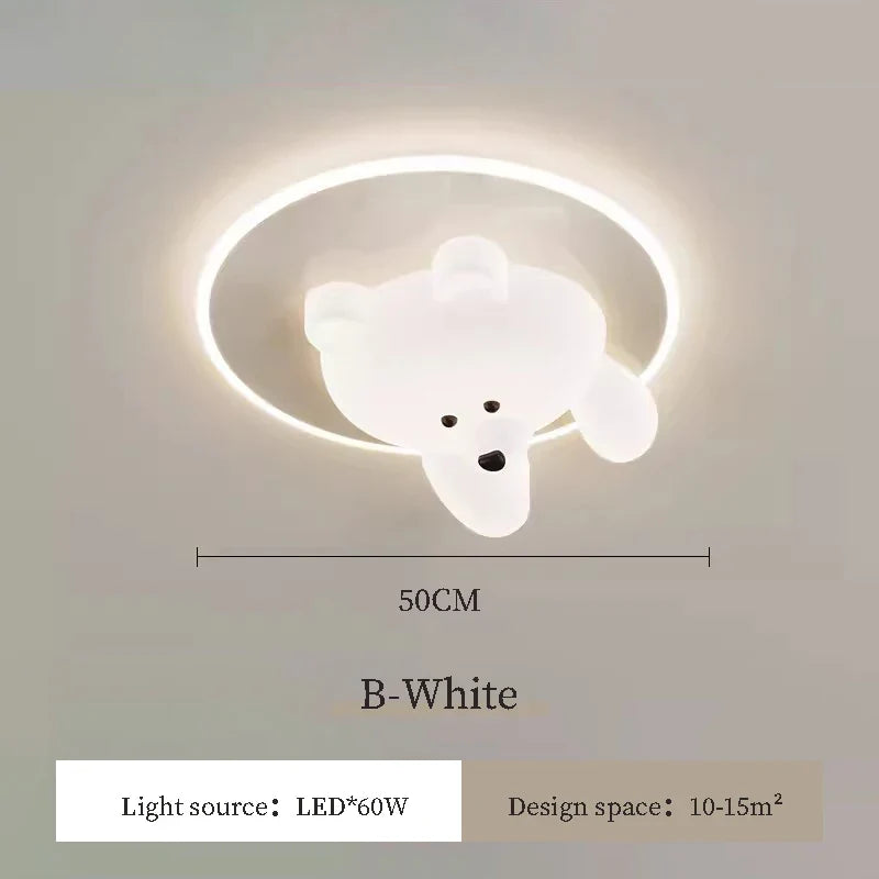 plafonniers mignons en forme d'ours et nuage pour enfants