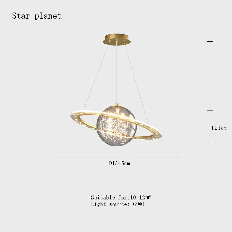 suspension planet earth pour chambre d'enfant astronaute étoile décorative