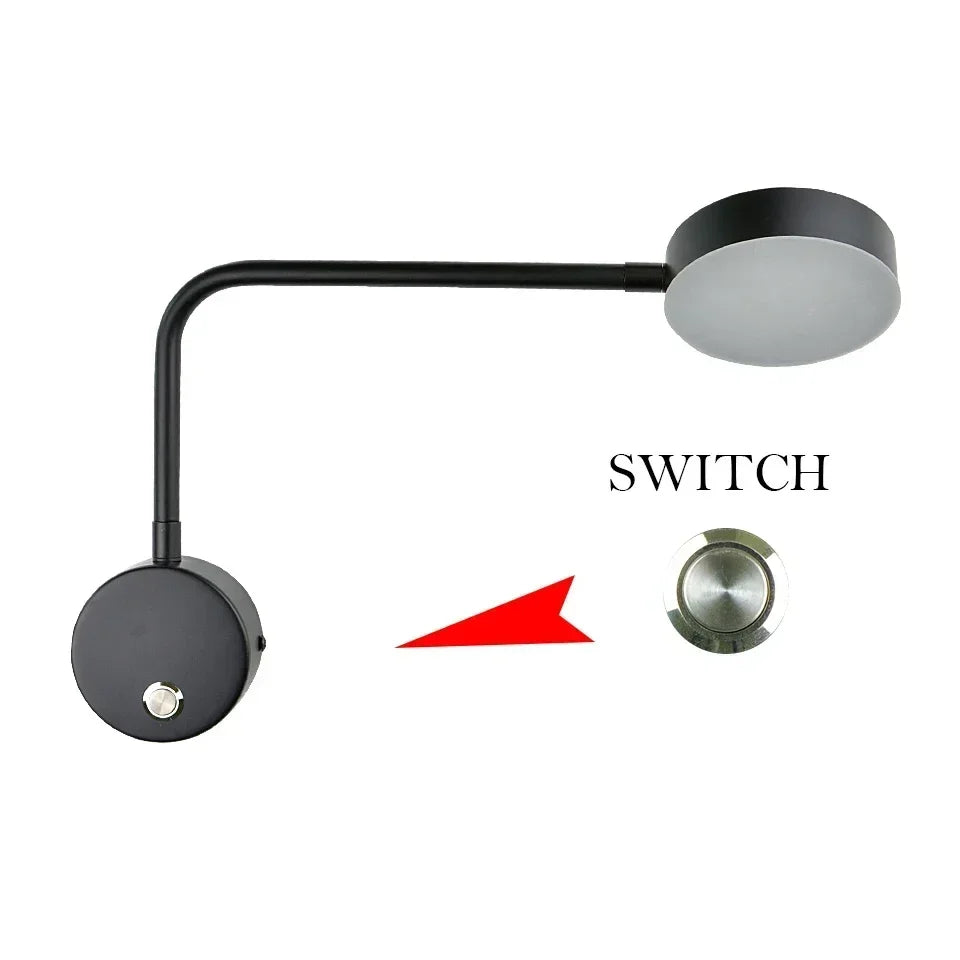 applique murale led moderne éclairage rotatif pour intérieur décoratif