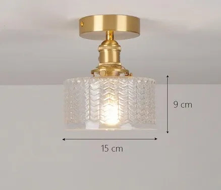 plafonnier moderne en verre pour intérieur et extérieur lumineux