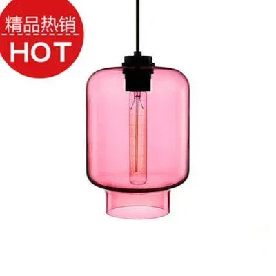 lustre suspendu moderne en verre transparent design élégant
