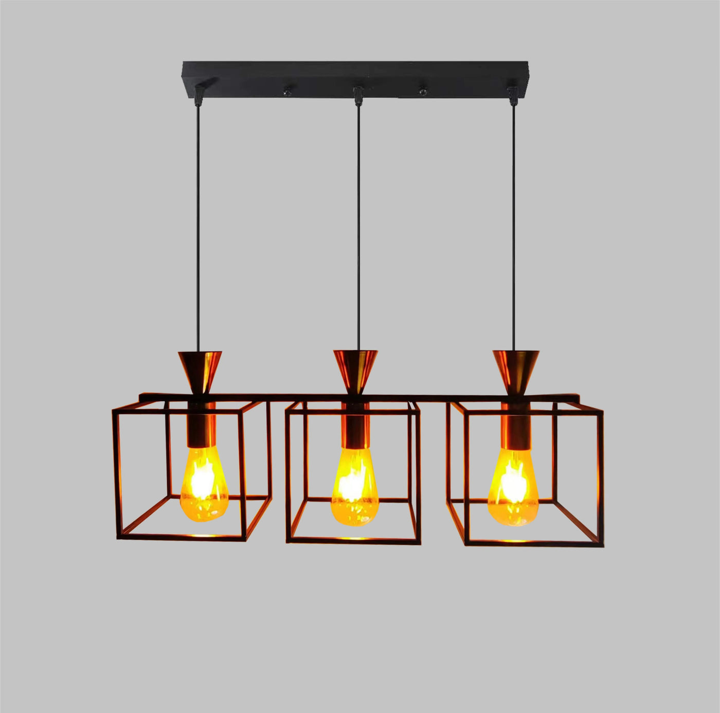 Loft Industrial Style Hexagonal Iron Art Dining Room Chandelier Retro Living Room Bedroom Lamp Bar Edison Creative Lamps