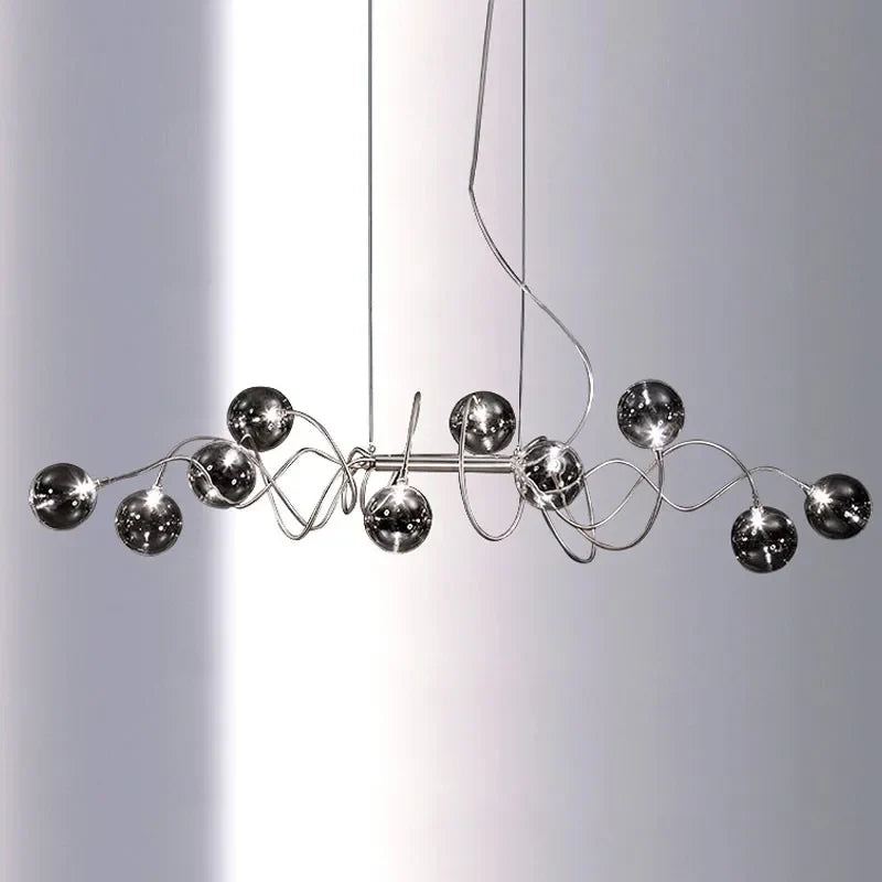 lustre nordique créatif en verre art lumineux pour décoration intérieure