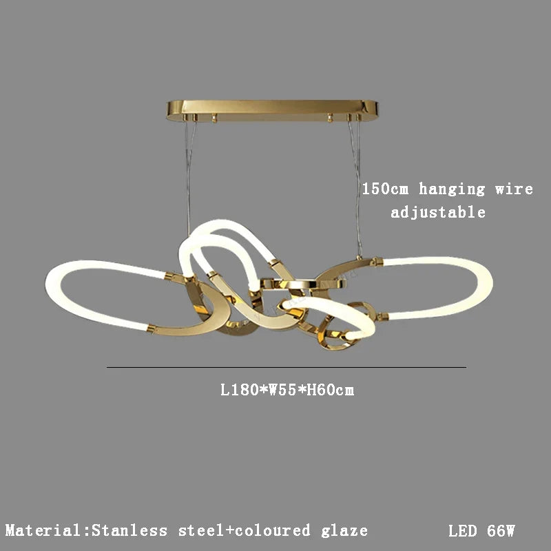 lustre en acier inoxydable galvanisé design irrégulier