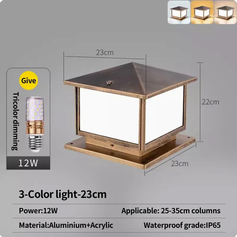 Lampe pilier LED étanche E27