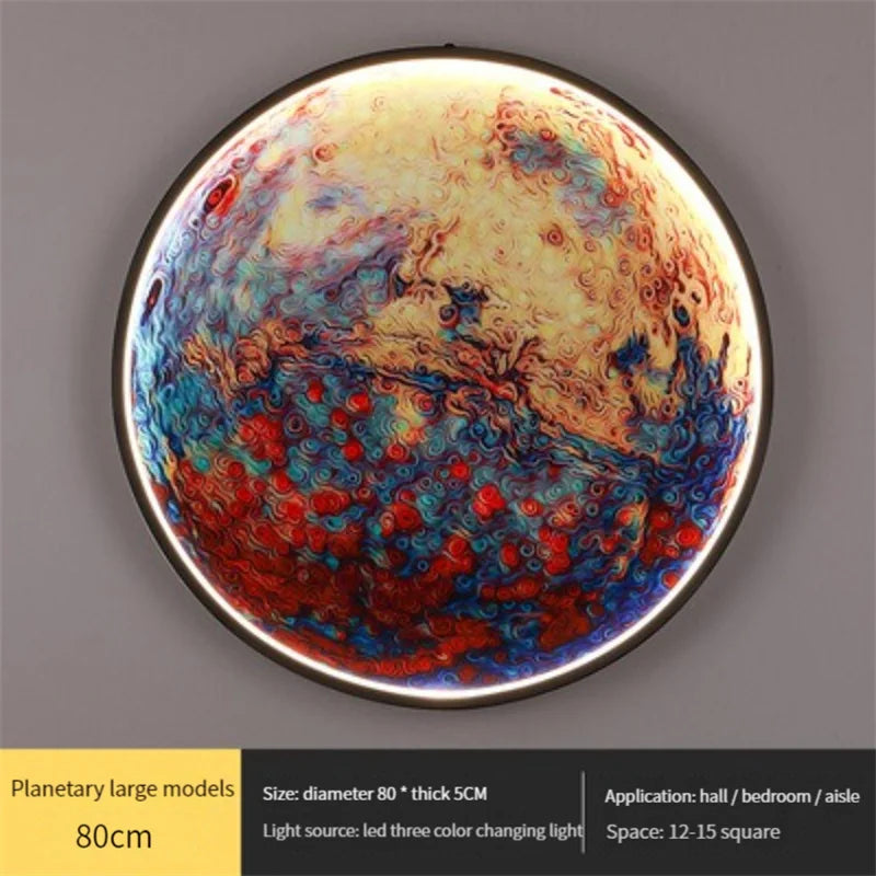 applique murale led en forme de lune pour décoration intérieure