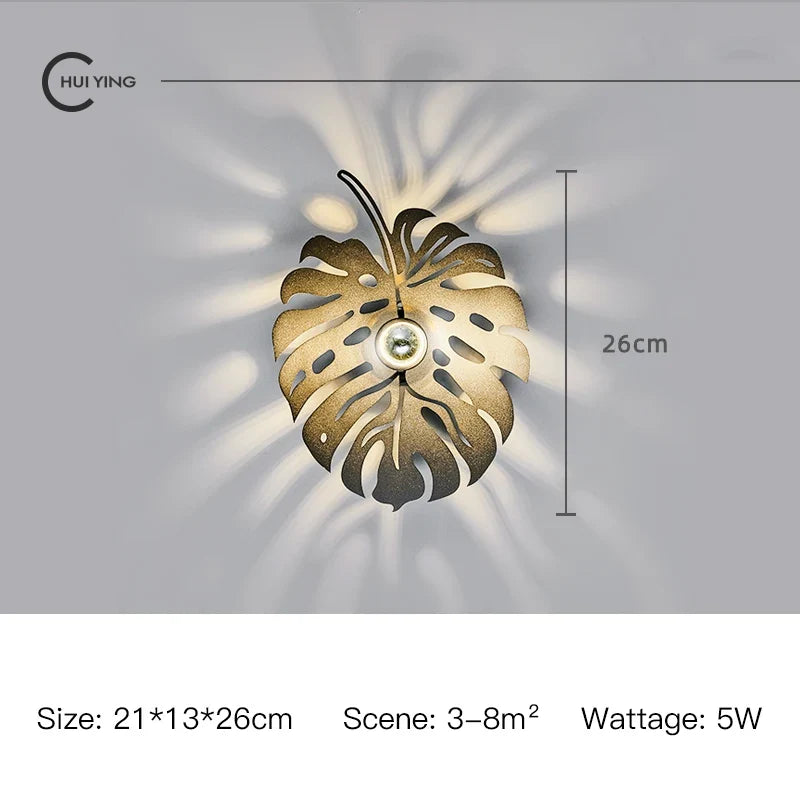 applique murale nordique en fer à led décorative pour intérieur élégant