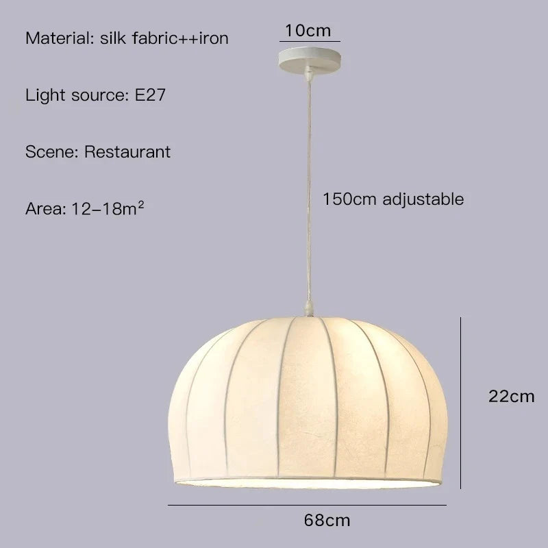 suspension en tissu rétro style wabi sabi pour décoration intérieure
