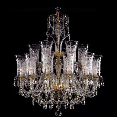 lustres en cristal pour éclairage créatif dans les halls