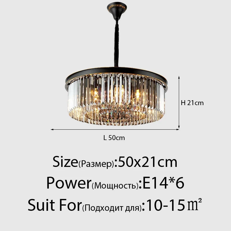 lustre en cristal de luxe style italien pour décoration intérieure