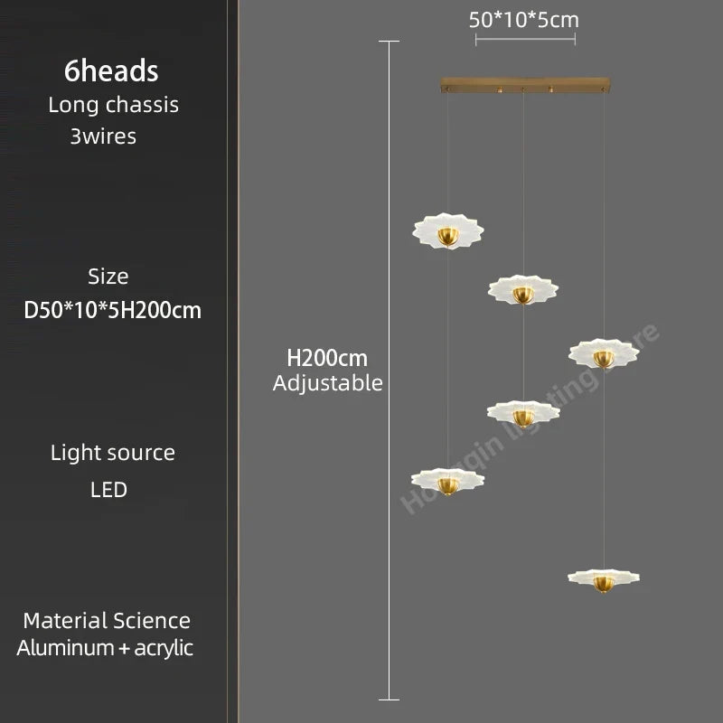 lustre moderne à led pour espaces intérieurs élégants et contemporains